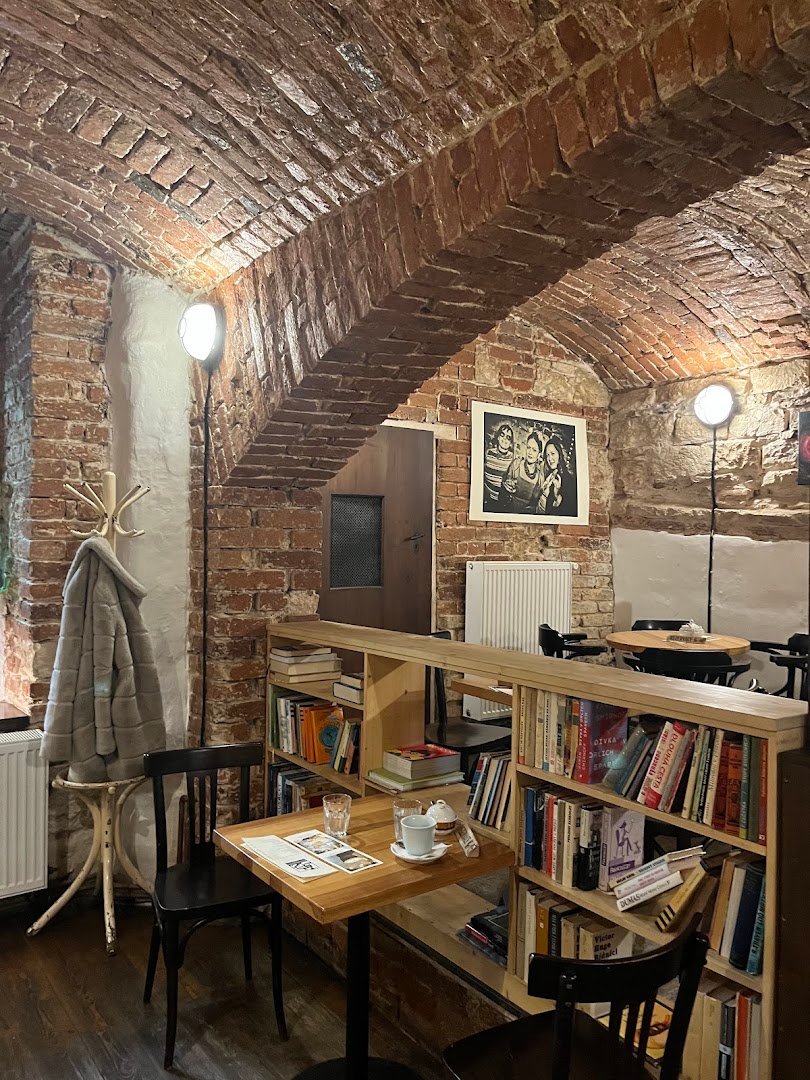 Interior of Kavárna Pražírna, specialty coffee shop in Prague