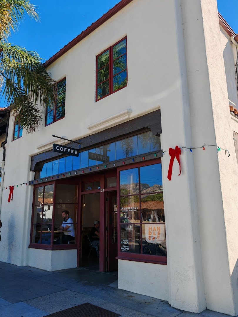 Storefront of Handlebar Coffee Roasters, specialty coffee shop in Santa Barbara