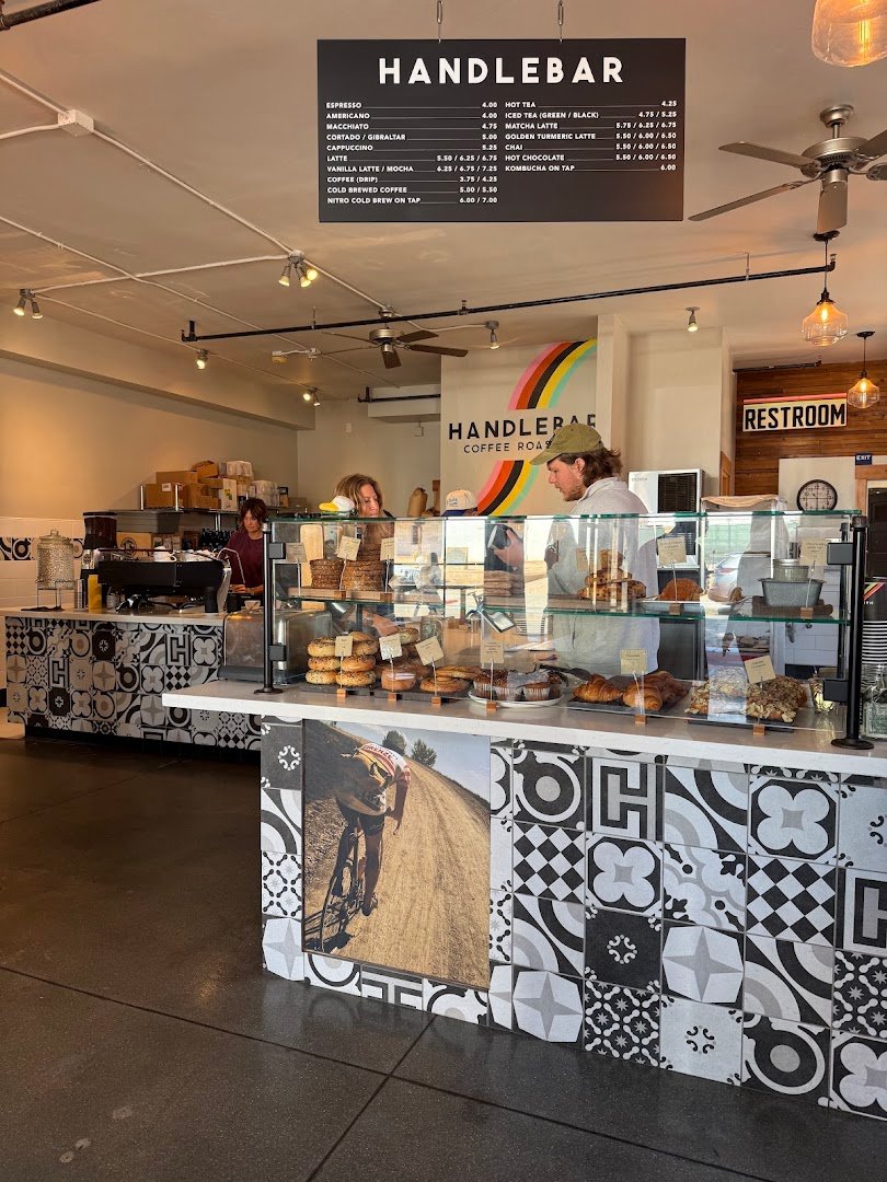 Interior of Handlebar Coffee Roasters, specialty coffee shop in Santa Barbara