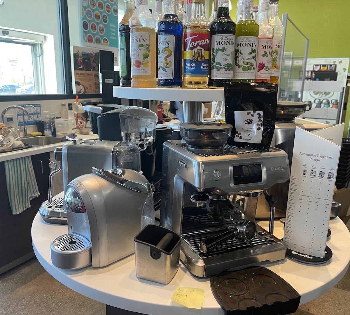 Interior of BEANWISE, specialty coffee shop in Toronto