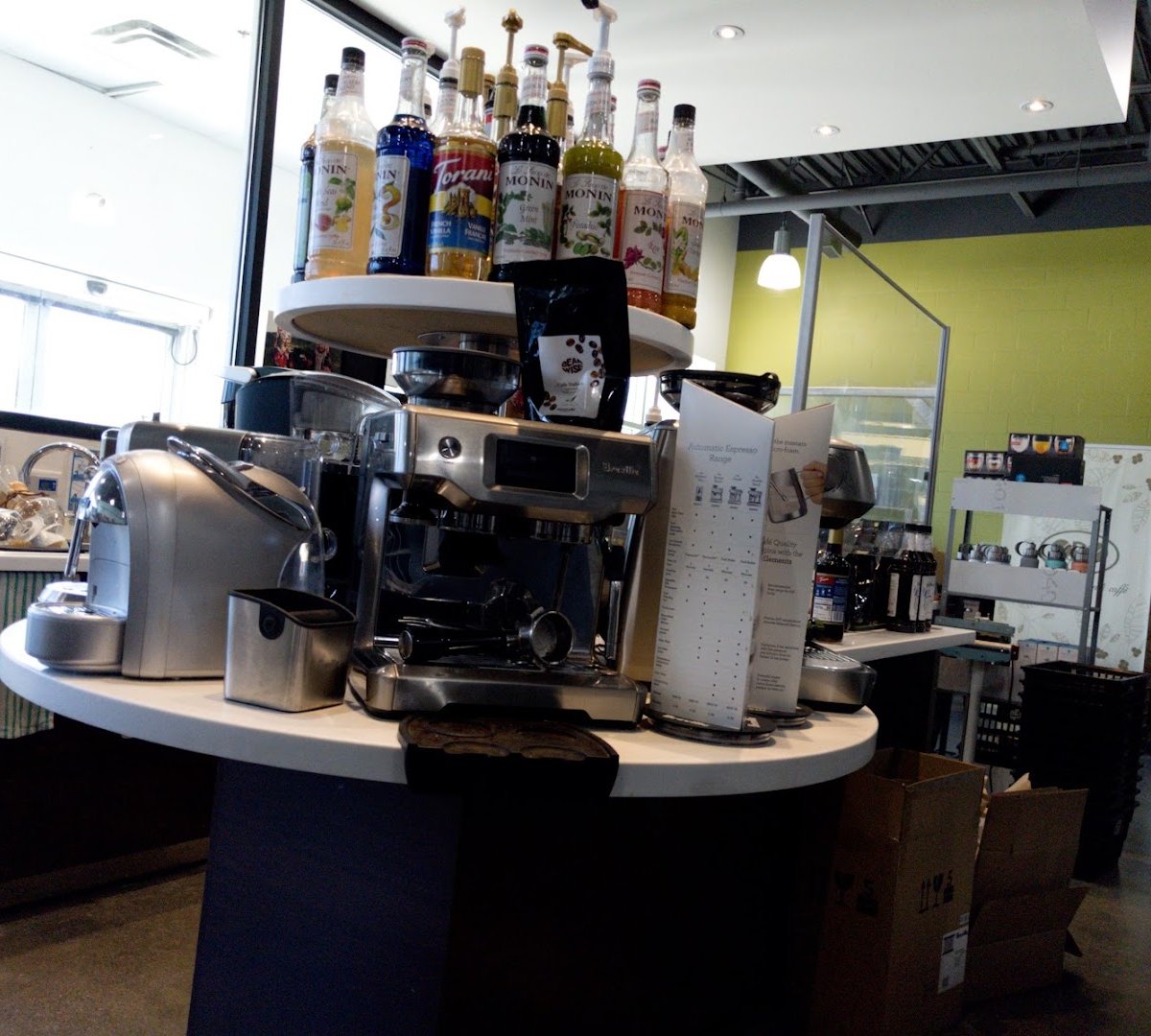 Interior of BEANWISE, specialty coffee shop in Toronto