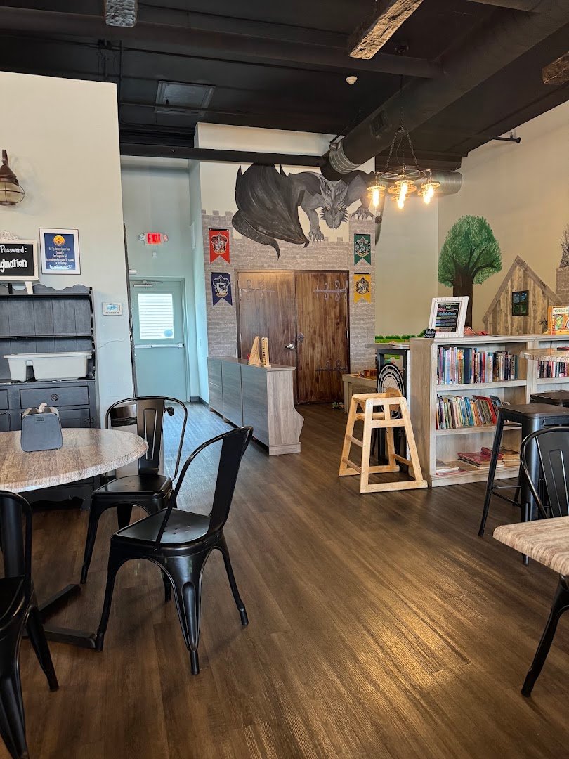 Interior of Pure Imagination Cafe, specialty coffee shop in Rochester