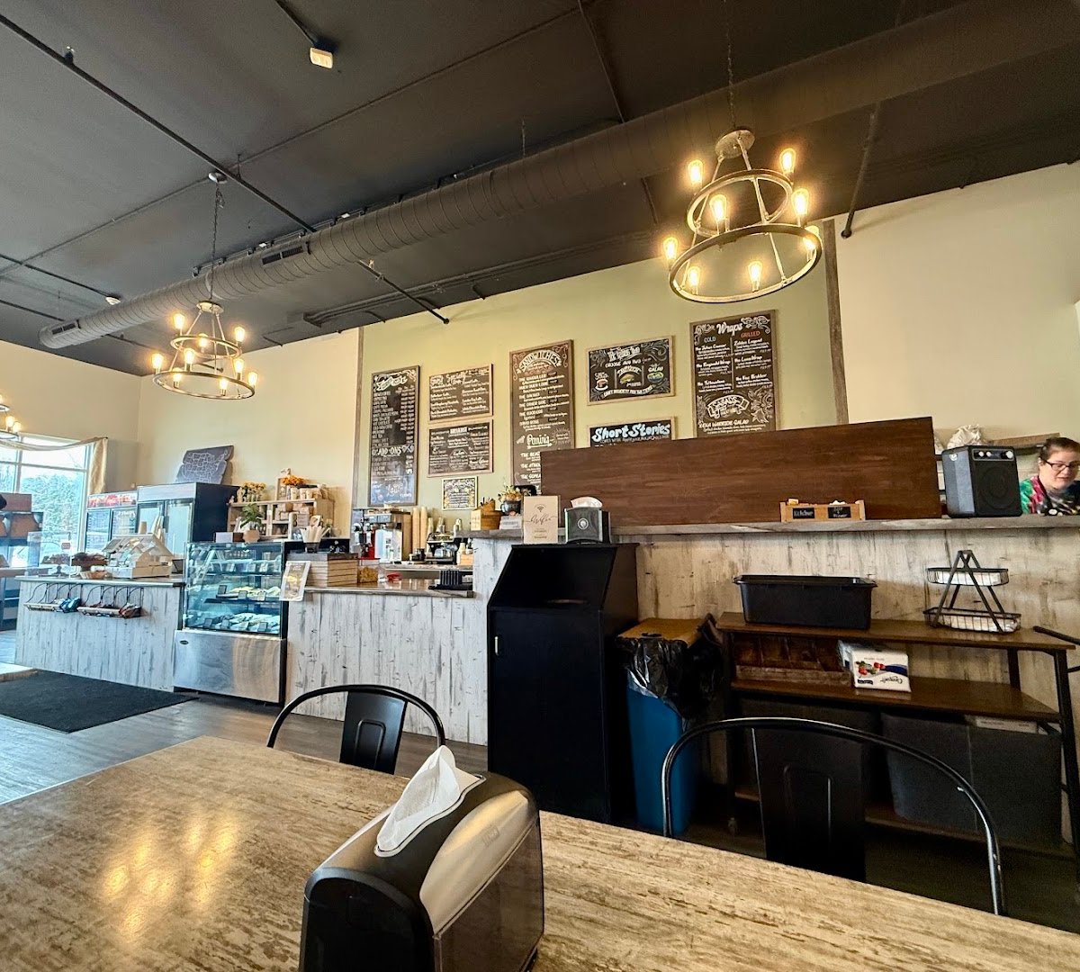Interior of Pure Imagination Cafe, specialty coffee shop in Rochester