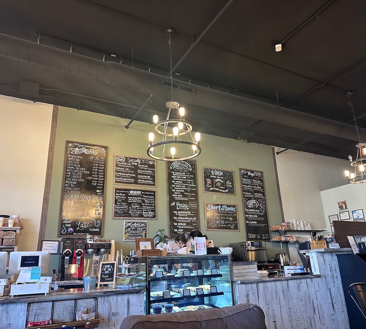 Interior of Pure Imagination Cafe, specialty coffee shop in Rochester