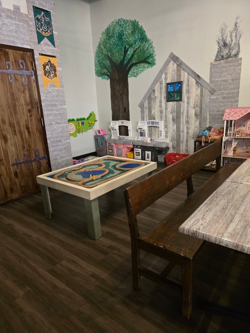 Interior of Pure Imagination Cafe, specialty coffee shop in Rochester