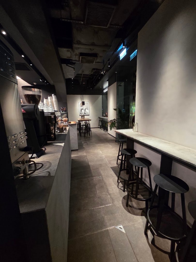Interior of FINEPRINT, specialty coffee shop in Hong Kong
