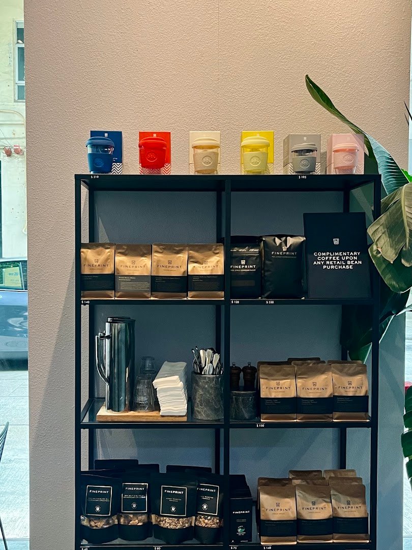 Interior of FINEPRINT, specialty coffee shop in Hong Kong