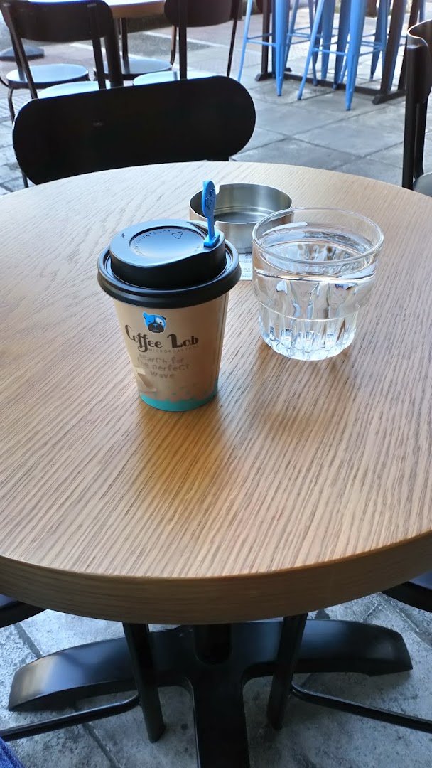 Coffee at Coffee Lab Lenorman, specialty coffee shop in Athens
