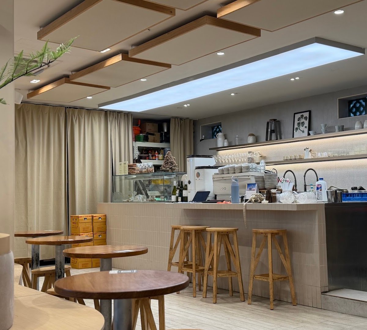 Interior of Glasshouse, specialty coffee shop in Singapore