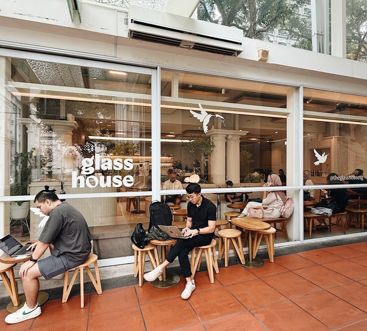 Storefront of Glasshouse, specialty coffee shop in Singapore