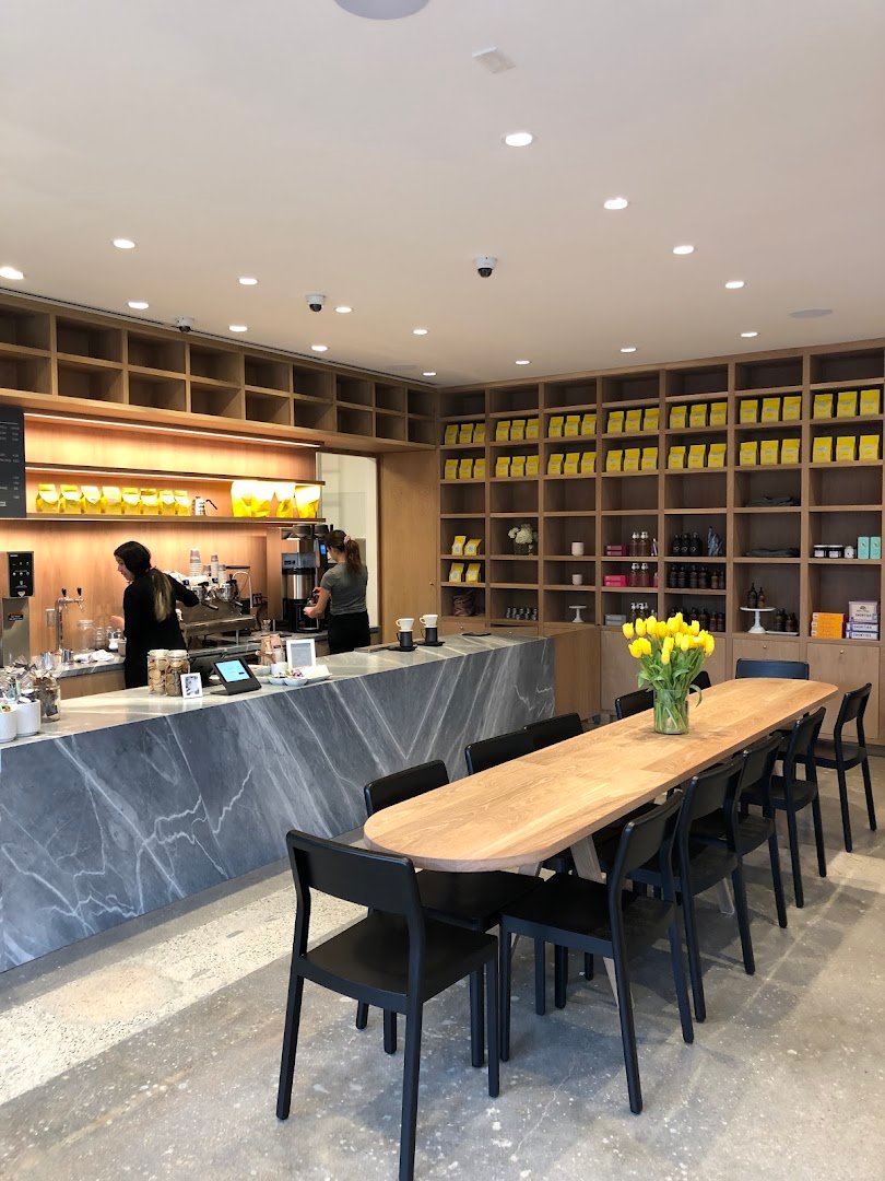 Interior of Caffe Luxxe, specialty coffee shop in Santa Barbara