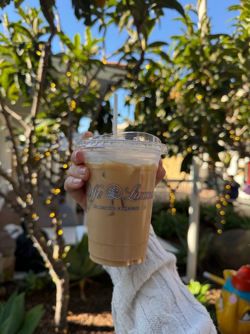Coffee at Caffe Luxxe, specialty coffee shop in Santa Barbara