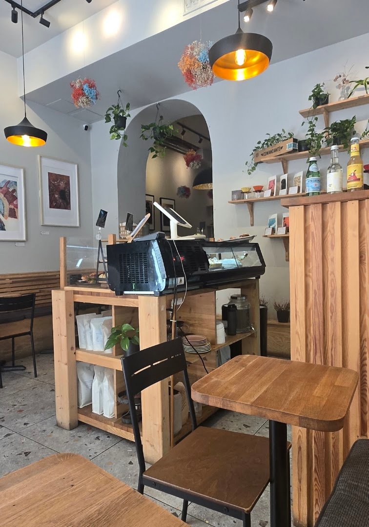 Interior of Volca Coffee Roaster, specialty coffee shop in Stockholm