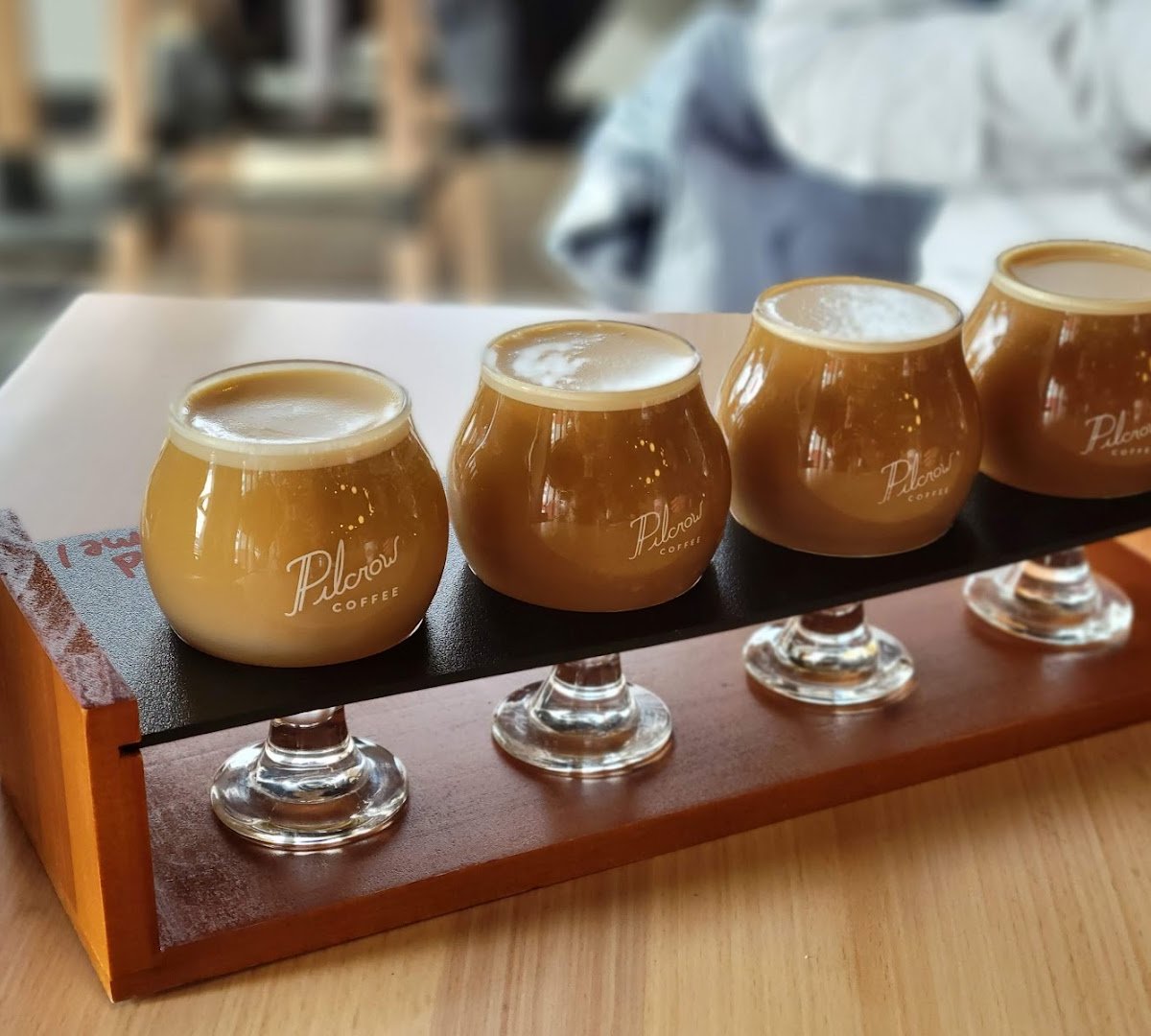 Coffee at Pilcrow Coffee, specialty coffee shop in Milwaukee