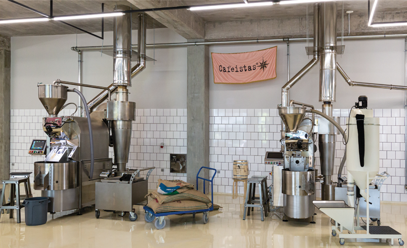 Interior of Cafeistas, specialty coffee shop in Athens