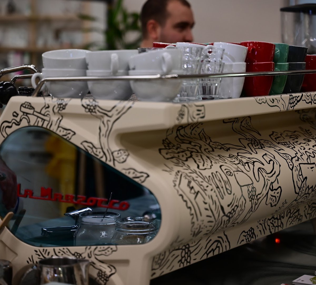 Interior of Cafeistas, specialty coffee shop in Athens