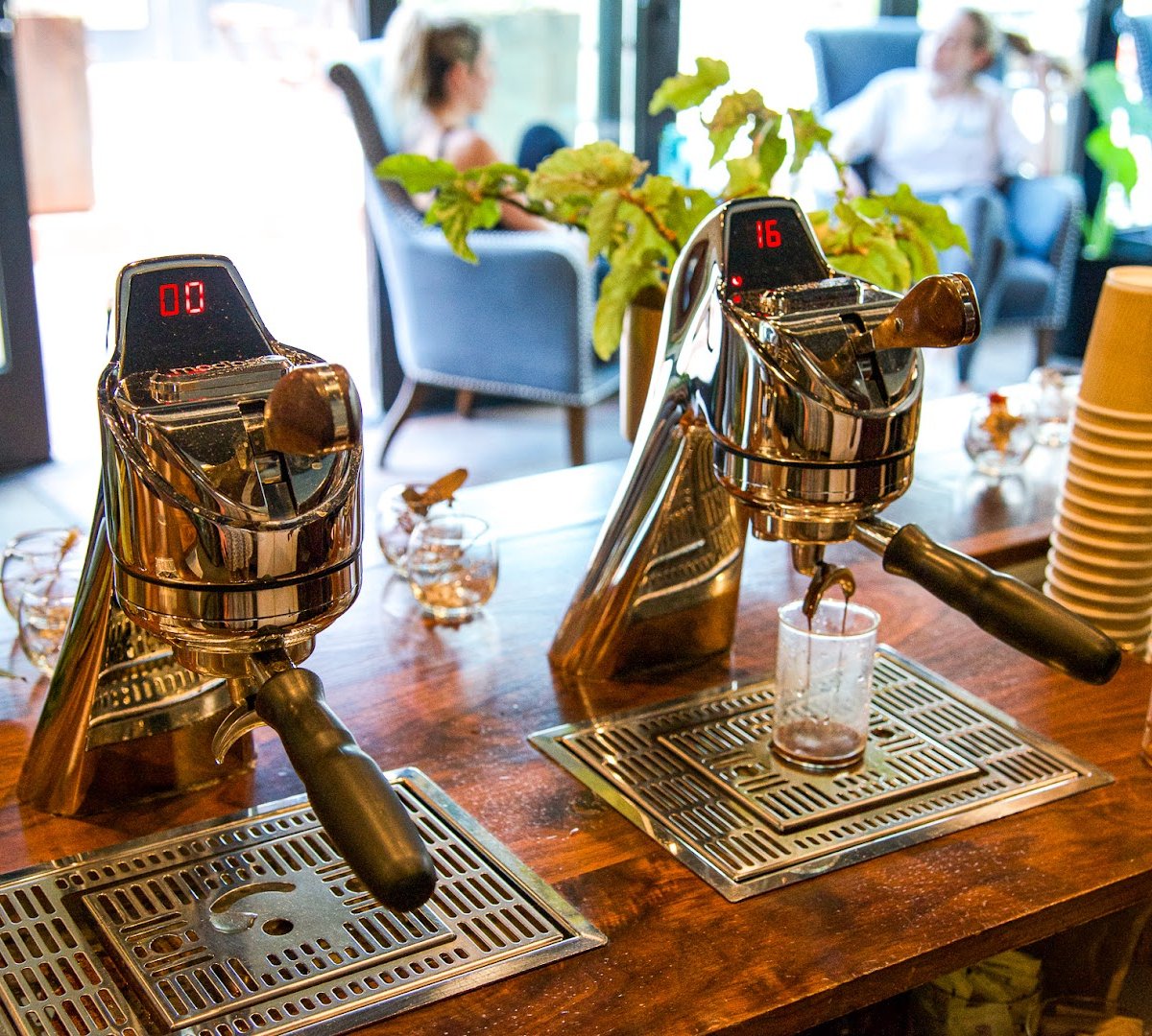 Interior of La Reunion, specialty coffee shop in Dallas
