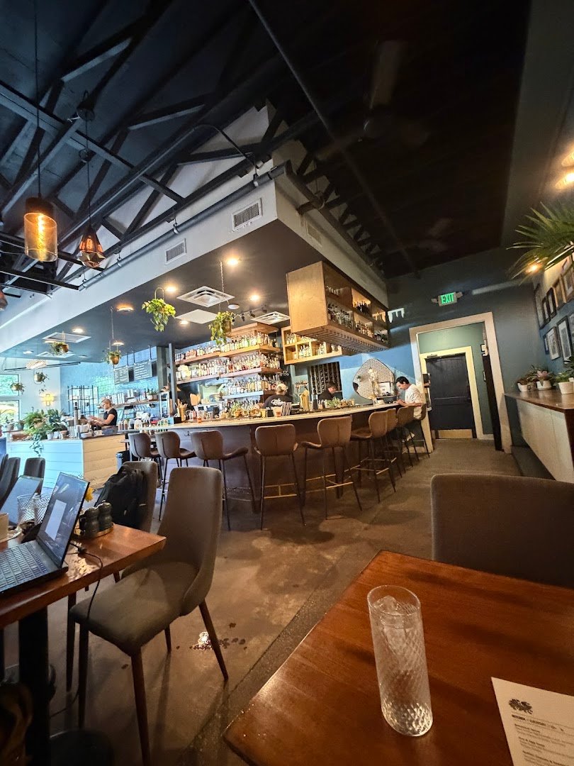Interior of La Reunion, specialty coffee shop in Dallas