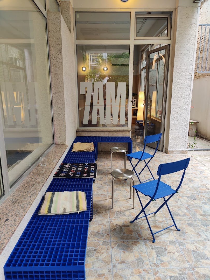 Storefront of 7AM Roasters, specialty coffee shop in Belgrade