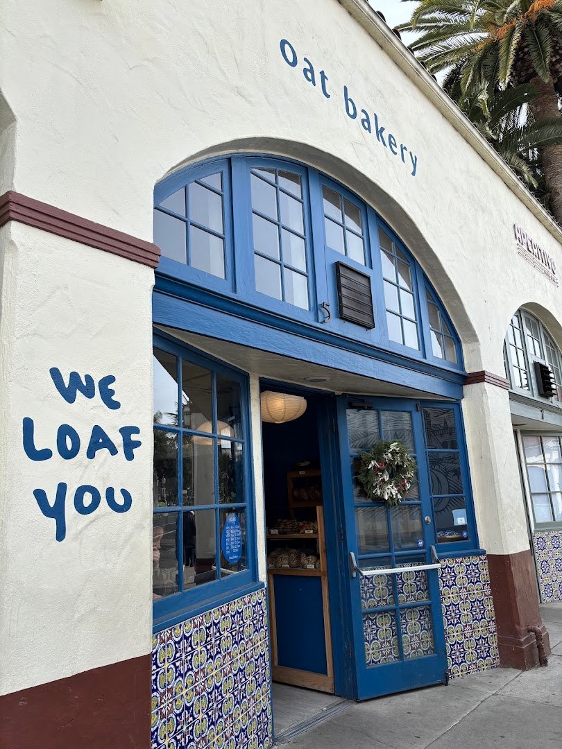 Storefront of Oat Bakery, specialty coffee shop in Santa Barbara