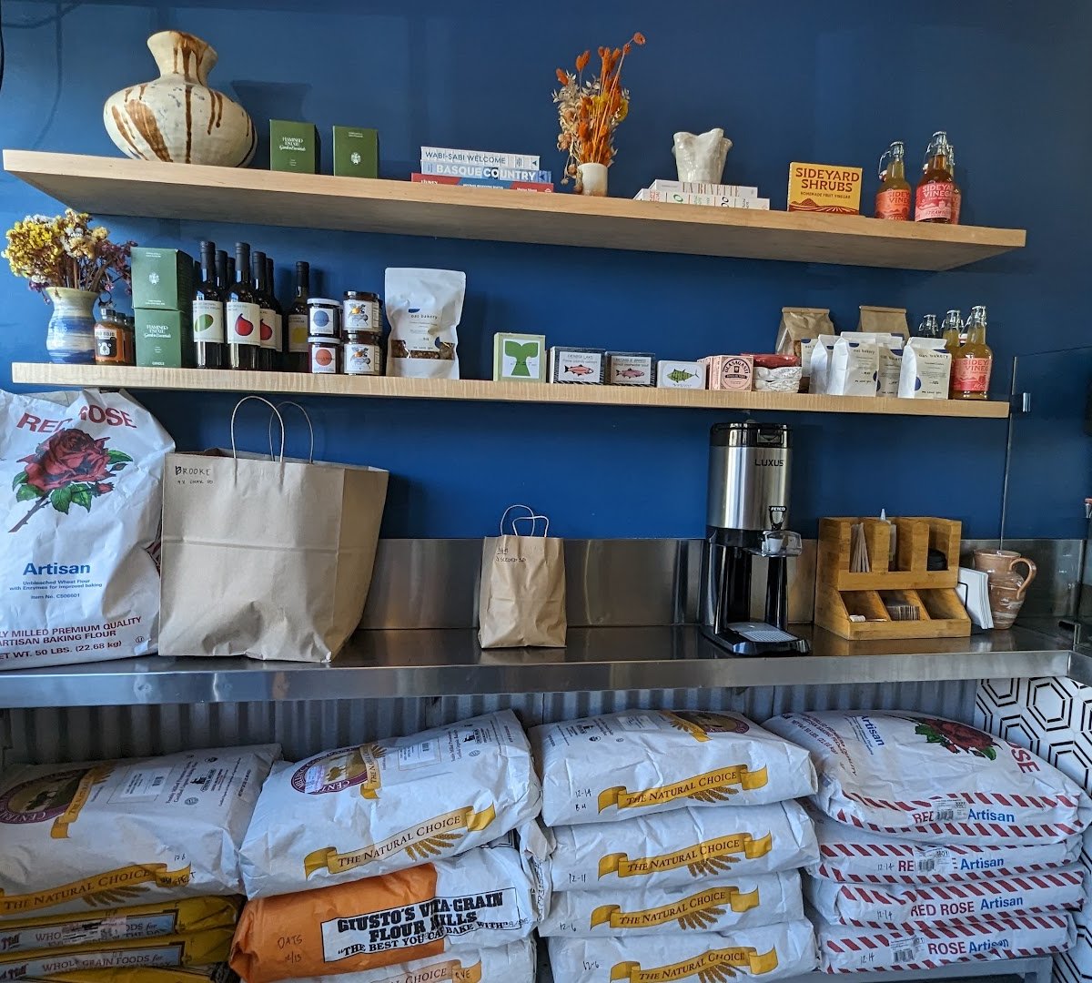 Interior of Oat Bakery, specialty coffee shop in Santa Barbara