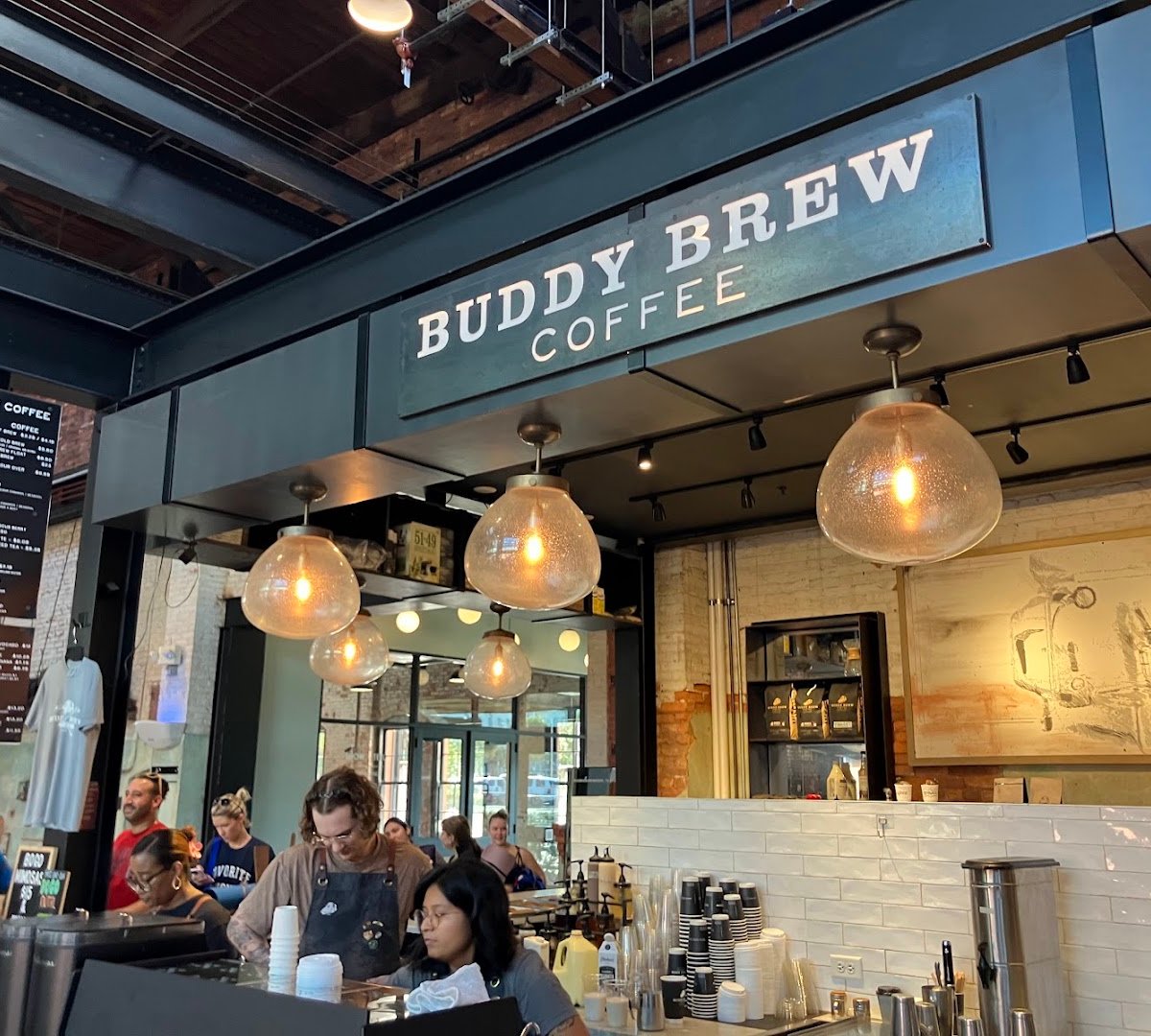 Interior of Buddy Brew Coffee, specialty coffee shop in Tampa-St. Petersburg