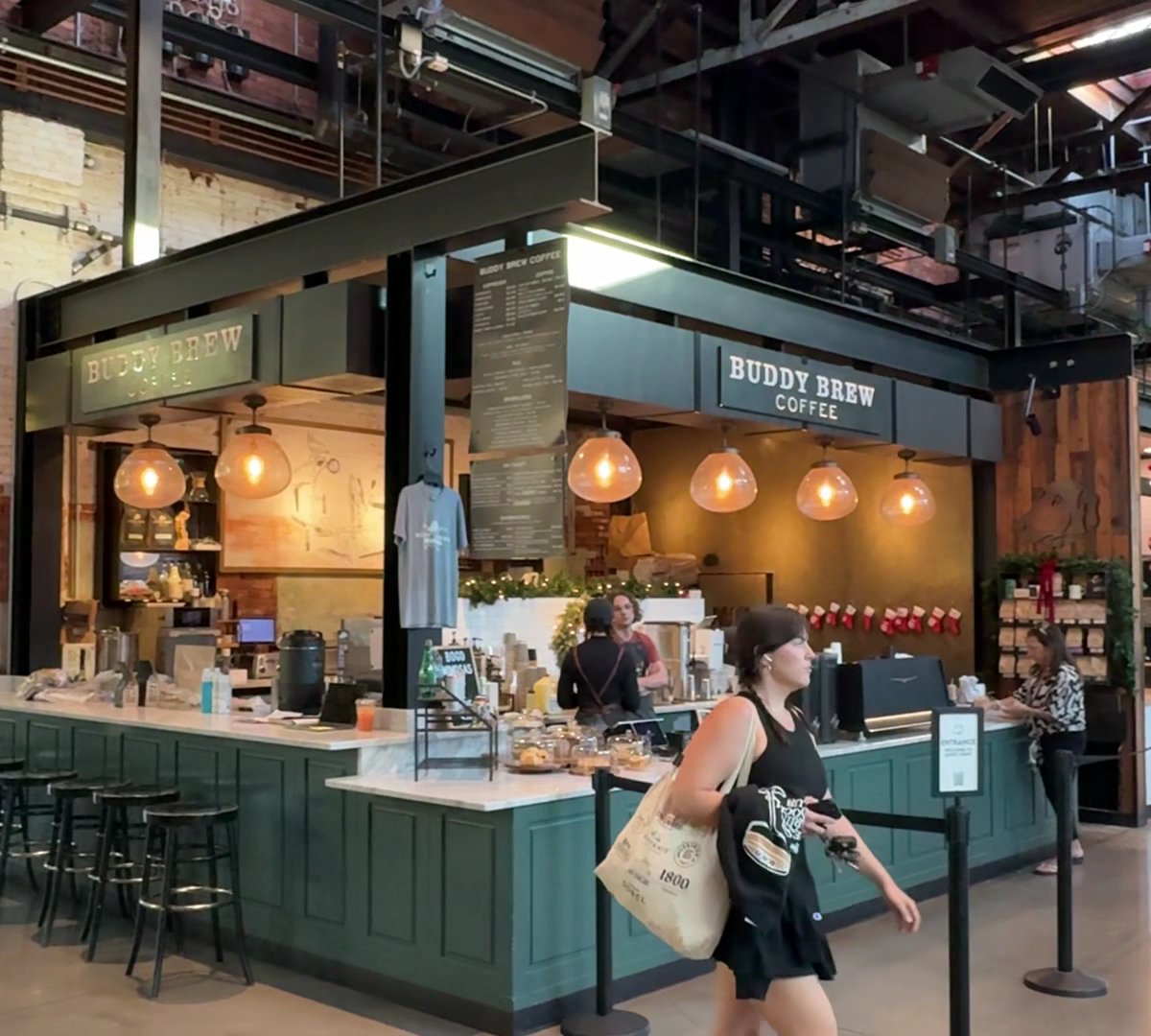 Interior of Buddy Brew Coffee, specialty coffee shop in Tampa-St. Petersburg