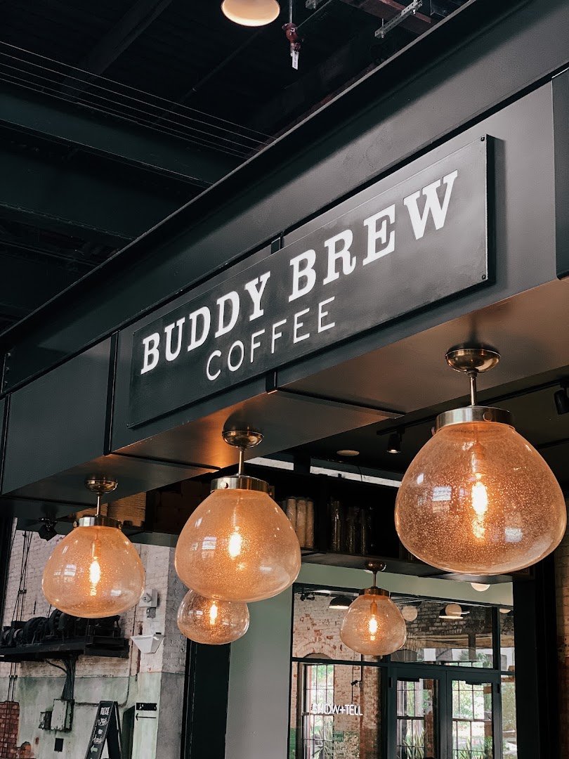 Signage at Buddy Brew Coffee, specialty coffee shop in Tampa-St. Petersburg