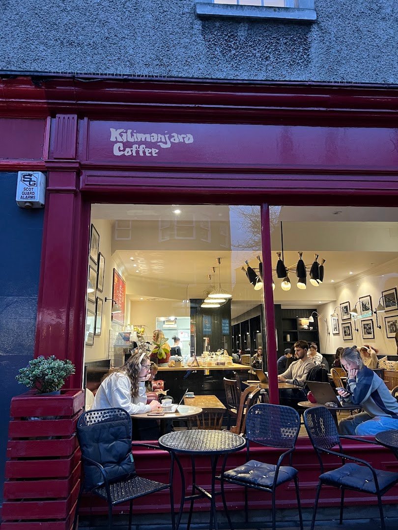 Storefront of Kilimanjaro Coffee, specialty coffee shop in Edinburgh