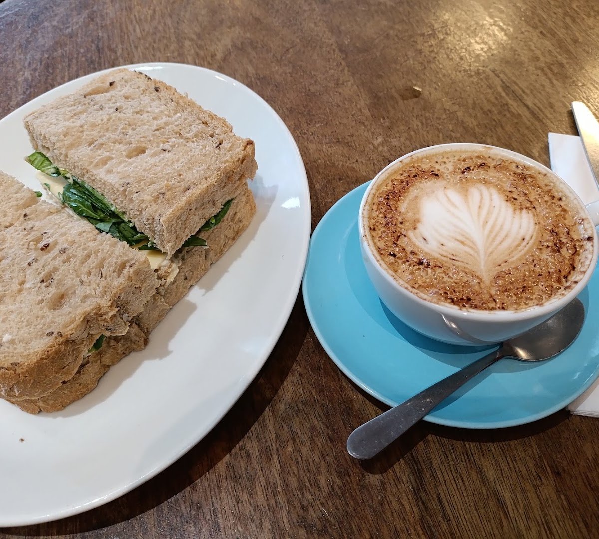 Coffee at Kilimanjaro Coffee, specialty coffee shop in Edinburgh