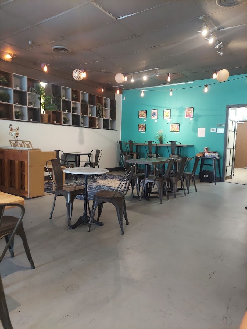 Interior of Venus Taproom, Roastery & Pizza, specialty coffee shop in Sacramento