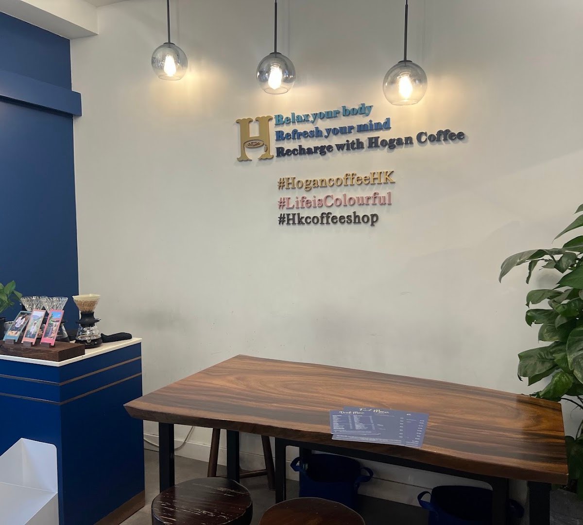 Interior of Hogan Coffee, specialty coffee shop in Hong Kong