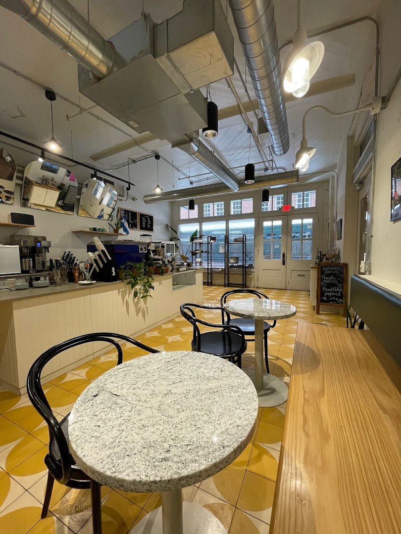 Interior of Dynamic Coffee Roasters, specialty coffee shop in Pittsburgh