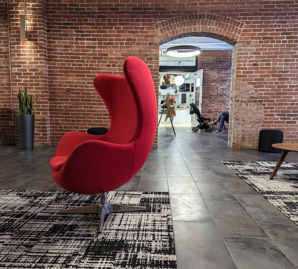 Interior of Dynamic Coffee Roasters, specialty coffee shop in Pittsburgh
