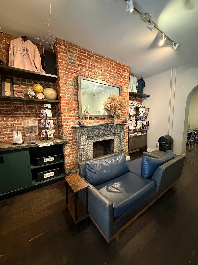 Interior of Chapterhouse Cafe & Gallery, specialty coffee shop in Philadelphia