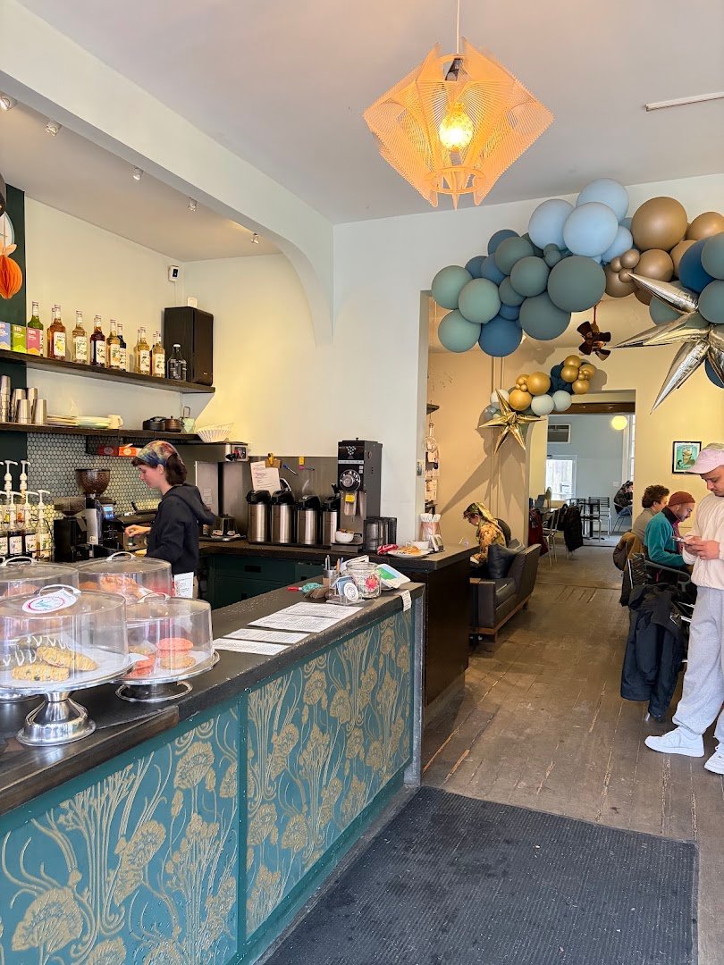 Interior of Chapterhouse Cafe & Gallery, specialty coffee shop in Philadelphia