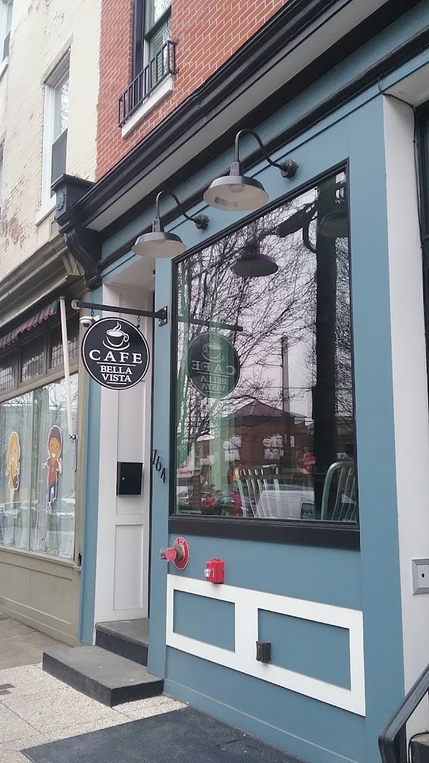 Storefront of Chapterhouse Cafe & Gallery, specialty coffee shop in Philadelphia