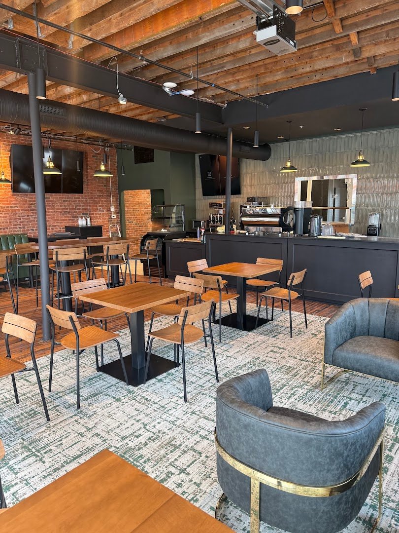 Interior of Founders Grounds Coffee Company, specialty coffee shop in Indianapolis