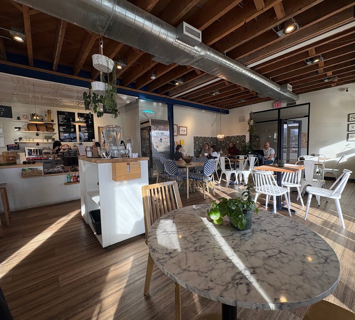 Interior of The Honeysuckle Coffee Co., specialty coffee shop in Salt Lake City