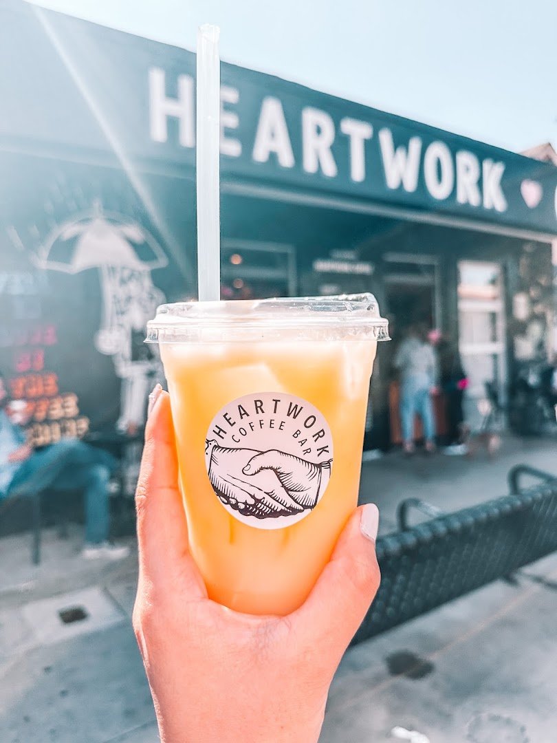 Coffee at Heartwork Coffee, specialty coffee shop in San Diego