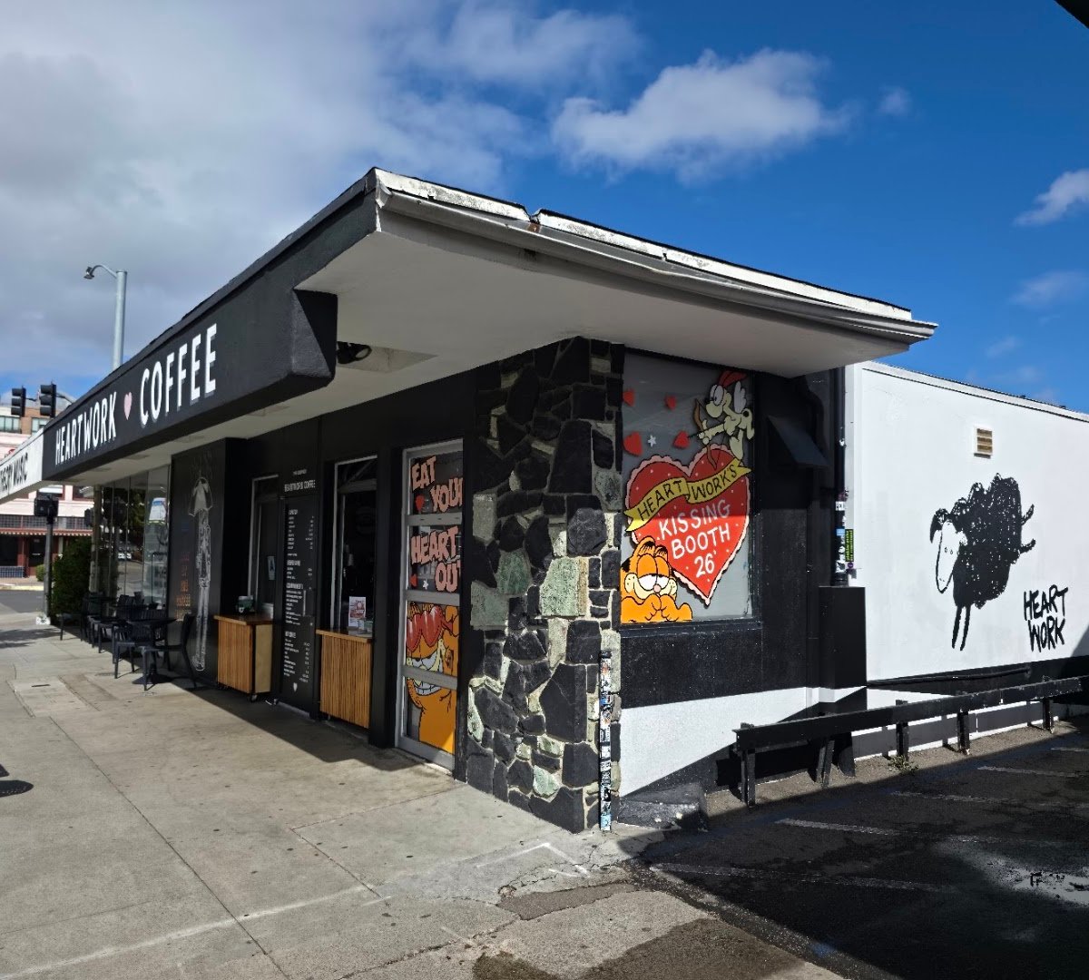 Storefront of Heartwork Coffee, specialty coffee shop in San Diego