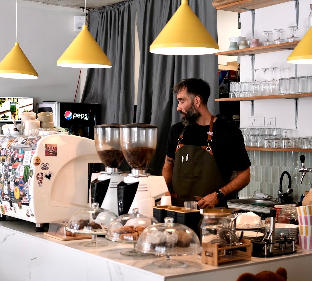 Interior of Noku Espresso and more, specialty coffee shop in Belgrade