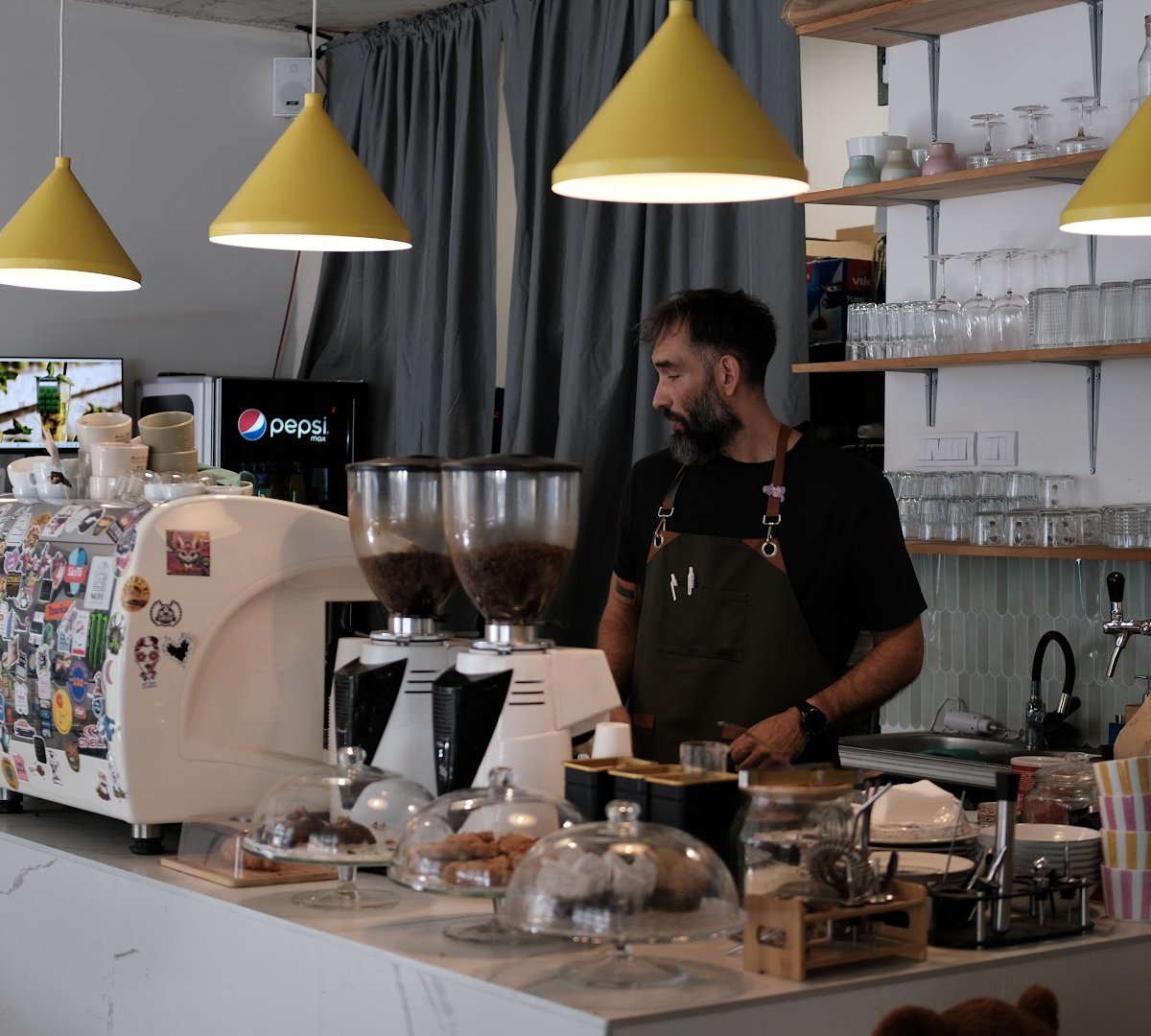 Interior of Noku Espresso and more, specialty coffee shop in Belgrade