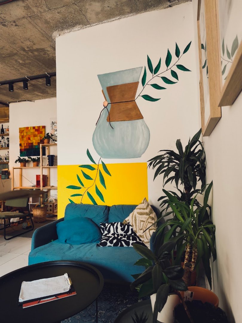 Interior of Noku Espresso and more, specialty coffee shop in Belgrade