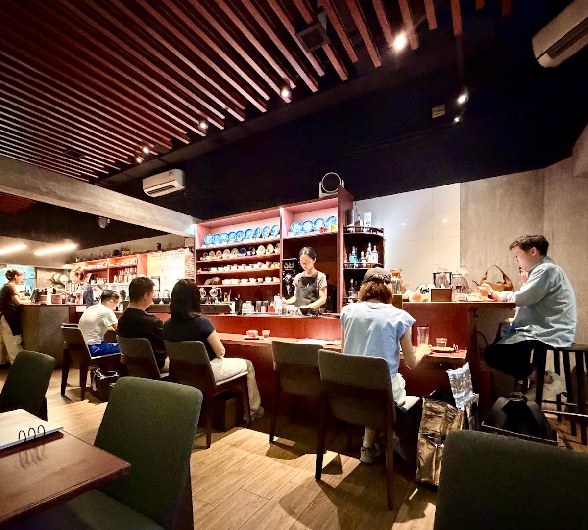 Interior of Accro Coffee, specialty coffee shop in Hong Kong