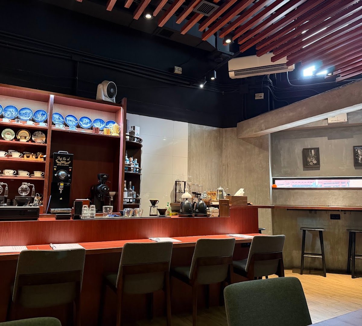 Interior of Accro Coffee, specialty coffee shop in Hong Kong