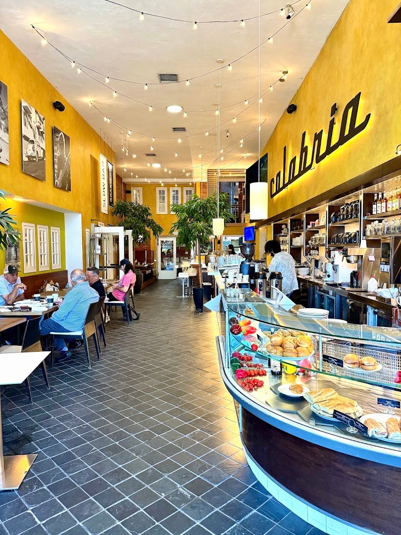 Interior of Caffè Calabria, specialty coffee shop in San Diego