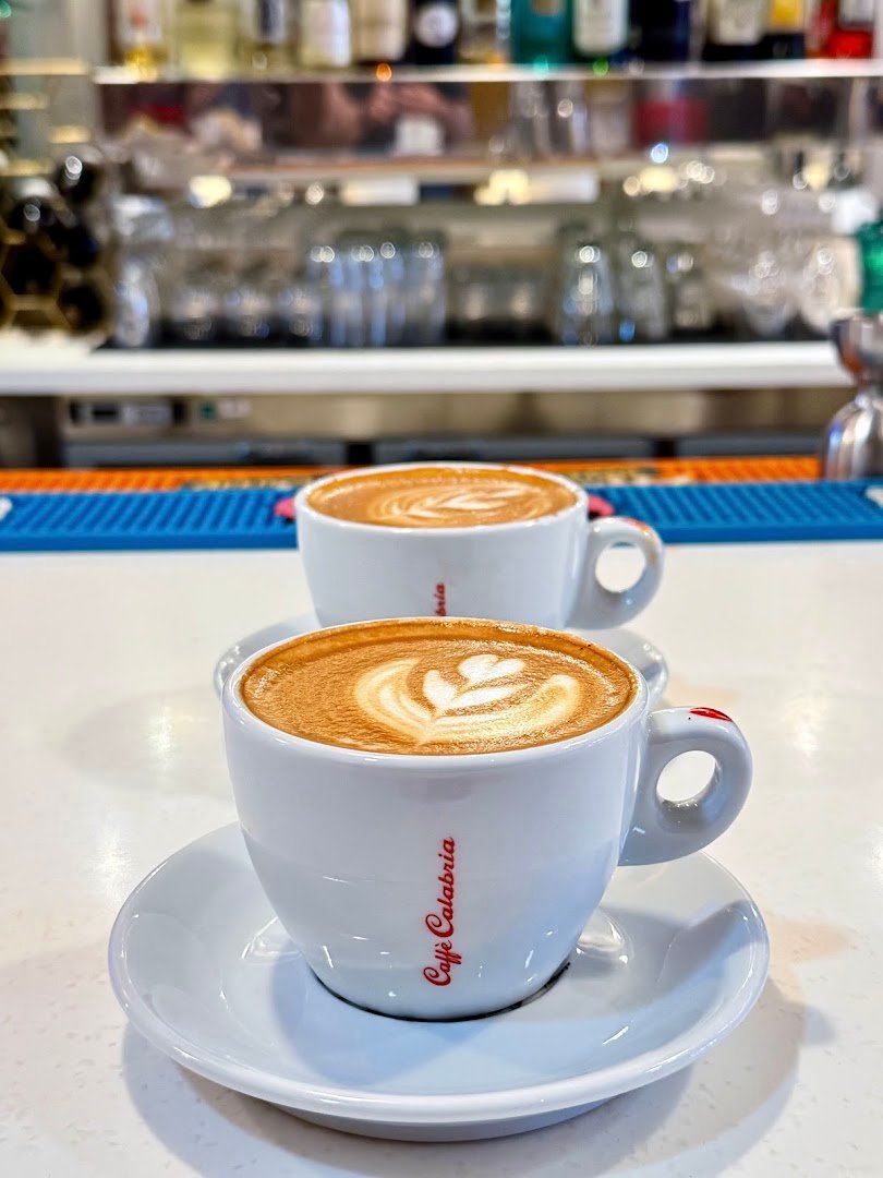 Coffee at Caffè Calabria, specialty coffee shop in San Diego