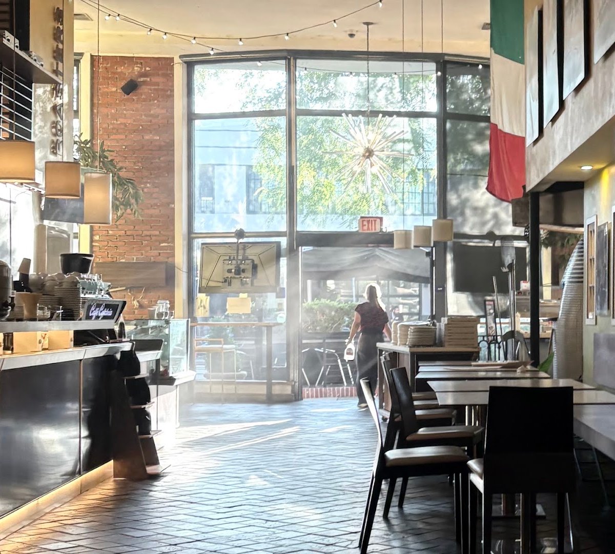 Interior of Caffè Calabria, specialty coffee shop in San Diego