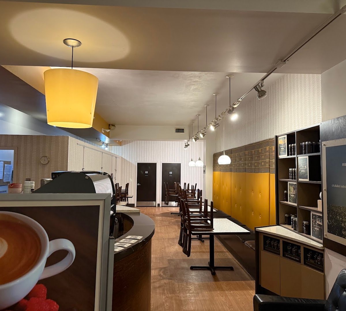 Interior of Hubbard & Cravens Coffee Co., specialty coffee shop in Indianapolis